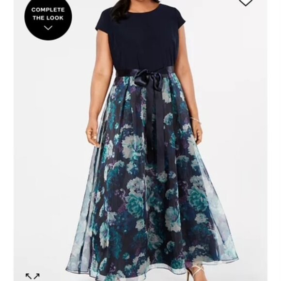 SL Fashions Plus size Floral-Skirt Gown Size 18W - Picture 1 of 9
